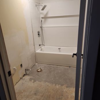Hanell Home Services - During. leveled floor and prepped walls for tile installation. - Handyman Near Me - Bettendorf, Iowa Hanell Home Services - During. leveled floor and prepped walls for tile installation. - Handyman Near Me - Bettendorf, Iowa