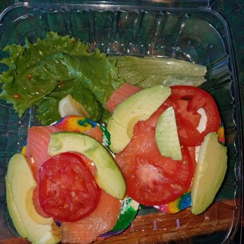Bagels & Brew - Nova Scotia on unicorn bagel. The vegetables came on the side. - Bagels Near Me - Lake Forest, California