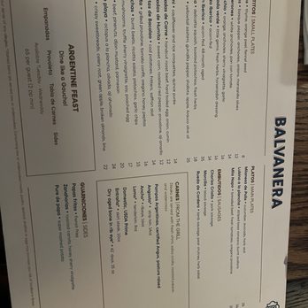 Balvanera - Menu Jan 2025 - Argentine Near Me - New York, New York Balvanera - Menu Jan 2025 - Argentine Near Me - New York, New York
