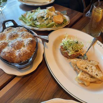 Maison Pickle - Garlic butter bread Steak Tartare Caesar salad - Cocktail Bars Near Me - New York, New York
