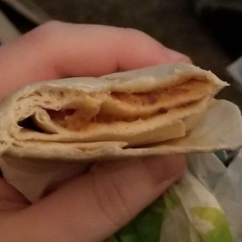 Taco Bell - This is apparently their "bean burrito with sour cream". Dallas Taco Bell, YOU'RE PATHETIC! - Fast Food Near Me - Dallas, Oregon