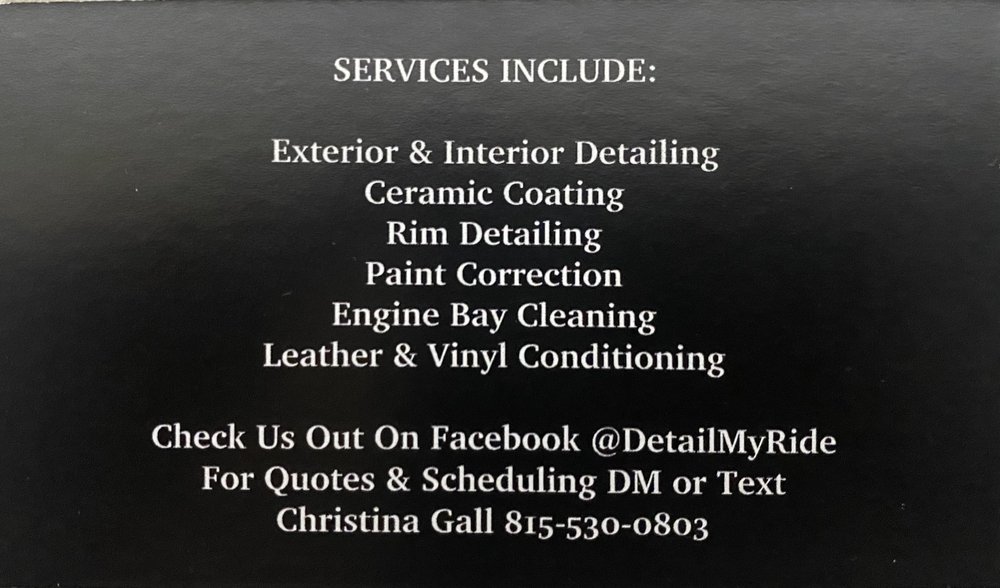 DETAIL MY RIDE Updated May 2024 710 O Toole Dr, Minooka, Illinois