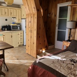 Wellstone Center in the Redwoods - Inside cabin. I even had my own kitchen!