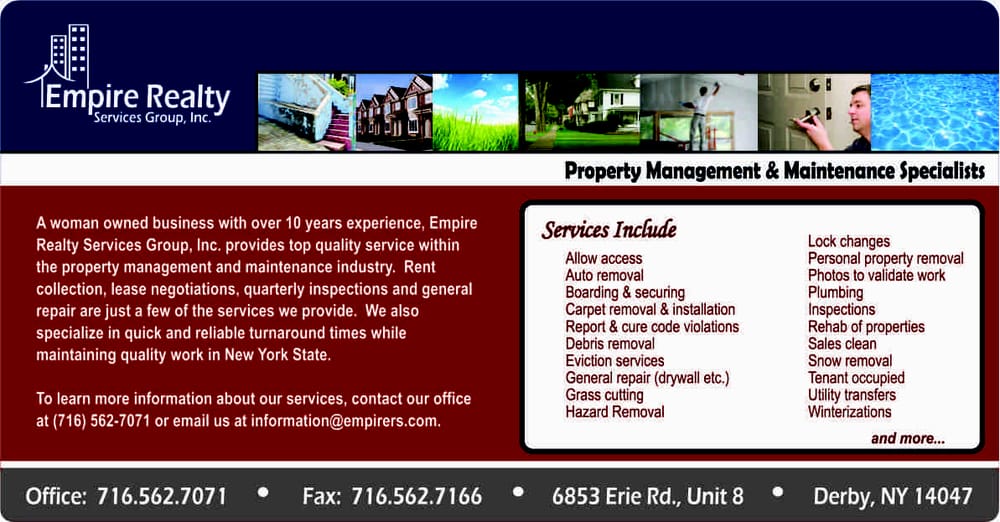 EMPIRE REALTY SERVICES GROUP Updated September 2024 Derby, New York
