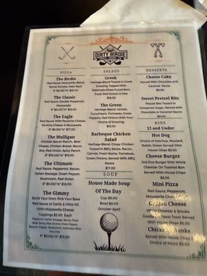 Menu photo 1 Dirty Birdie Golf Monroe, MI