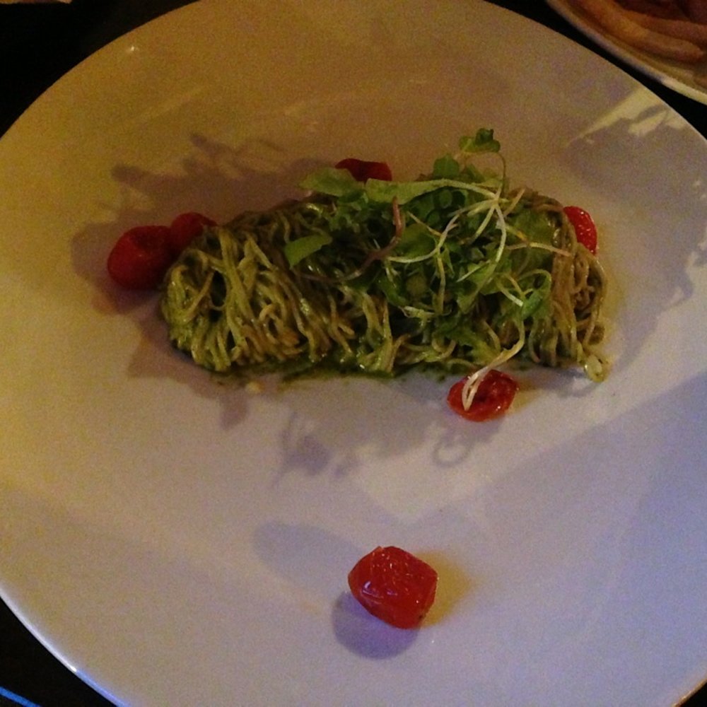 Barbette - Angel hair pasta with basil pesto and grape tomatoes - French Near Me - Minneapolis, Minnesota