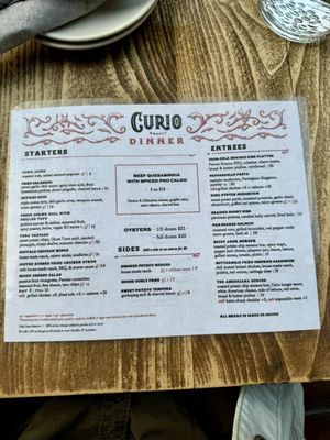 Menu photo 6 Curio San Francisco, CA