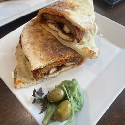 Chicken and eggplant parmigiana italian sandwich Chicken and eggplant parmigiana italian sandwich
