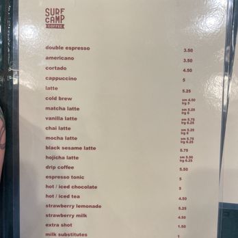Surf Camp Coffee - menu - Coffee & Tea Near Me - East Honolulu, Hawaii Surf Camp Coffee - menu - Coffee & Tea Near Me - East Honolulu, Hawaii