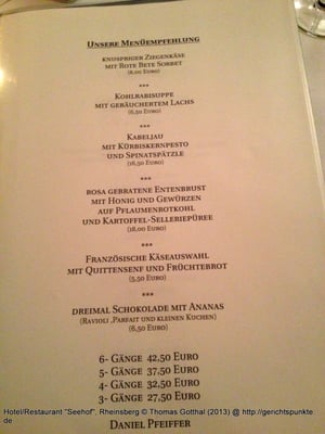 Menu photo 2 Restaurant Der Seehof Rheinsberg, BB Menu photo 2 Restaurant Der Seehof Rheinsberg, BB