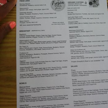 Fresca Vida Florida - Menu - Juice Bars & Smoothies Near Me - Clearwater, Florida Fresca Vida Florida - Menu - Juice Bars & Smoothies Near Me - Clearwater, Florida