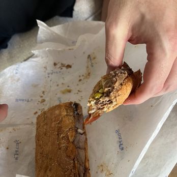 Snarf’s Sandwiches - Smoked Brisket w/ BBQ Sauce & Swiss Cheese - presentation wasn't great but it was good - Sandwiches Near Me - Arvada, Colorado Snarf’s Sandwiches - Smoked Brisket w/ BBQ Sauce & Swiss Cheese - presentation wasn't great but it was good - Sandwiches Near Me - Arvada, Colorado