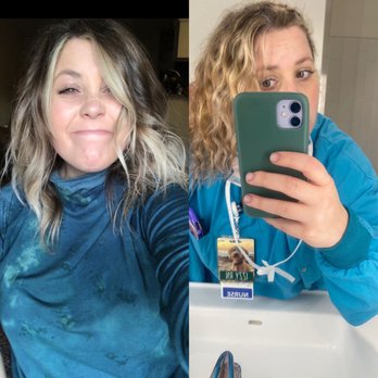 Tonic Salon - Left: inspiration Right: the day after she did my hair - Hair Salons Near Me - Seattle, Washington Tonic Salon - Left: inspiration Right: the day after she did my hair - Hair Salons Near Me - Seattle, Washington