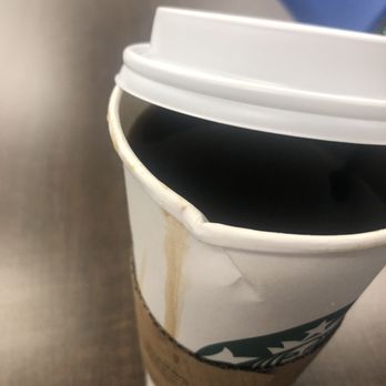 Starbucks - This is how I received my coffee this morning. Thanks for ruining my morning, cloths and interior of my car. - Coffee & Tea Near Me - Foley, Alabama Starbucks - This is how I received my coffee this morning. Thanks for ruining my morning, cloths and interior of my car. - Coffee & Tea Near Me - Foley, Alabama