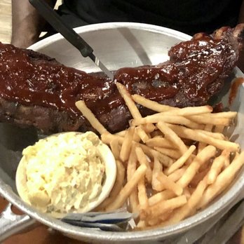 Lambert's Cafe - Full rack of ribs, potato salad, French fries - Seafood Near Me - Foley, Alabama Lambert's Cafe - Full rack of ribs, potato salad, French fries - Seafood Near Me - Foley, Alabama
