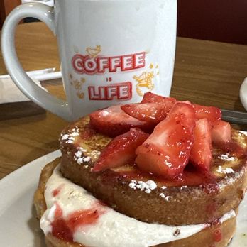 Denny's - Strawberry Stuffed French Toast - Breakfast & Brunch Near Me - Fairfax, Virginia