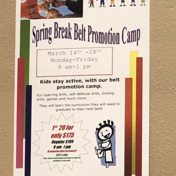 El Paso Karate - 2022 Spring Break Belt Promotion Camp - Karate Near Me - El Paso, Texas