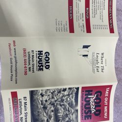 Gold House Pizza & Greek Restaurant - Menu
