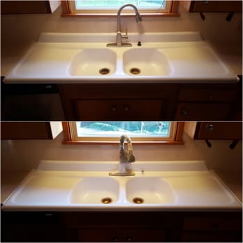 Seattle Bathtub Solutions - before and after, these don't do it justice, it looks like new. - Refinishing Services Near Me