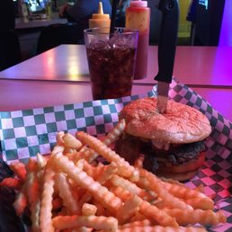 a burger and french fries a burger and french fries
