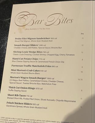 Menu photo 2 Morton's The Steakhouse Portland, OR