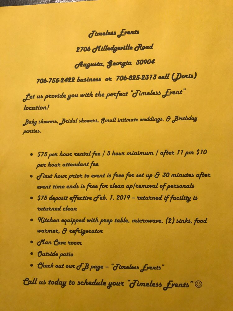 Timeless Events - wedding in Augusta, GA