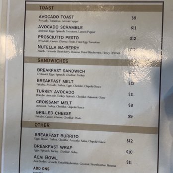 Coffee Nature - Food menu - Coffee & Tea Near Me - Costa Mesa, California
