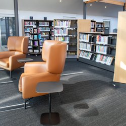 Sunriver Library - Cozy seating near the large windows.