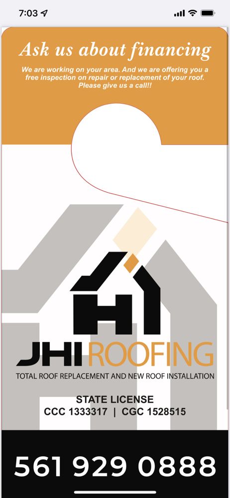 Slide of JHI Roofing