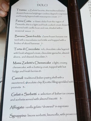 Menu photo 8 Zarletti Milwaukee, WI