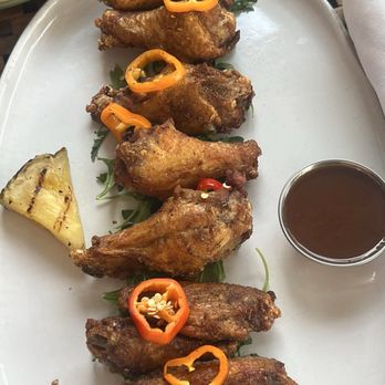 Sol by the Sea - Shrimp and scallops special Jerk wings - Caribbean Near Me - Key Largo, Florida Sol by the Sea - Shrimp and scallops special Jerk wings - Caribbean Near Me - Key Largo, Florida