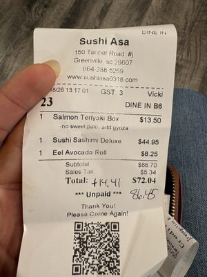 Menu photo 1 Sushi Asa Greenville, SC Menu photo 1 Sushi Asa Greenville, SC