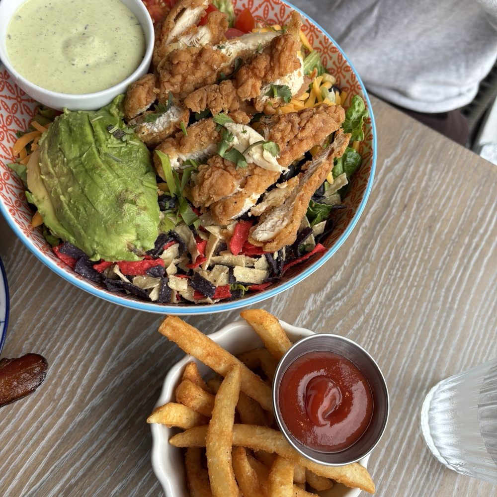 The Hen - Tex Mex salad, side of fries. - Breakfast & Brunch Near Me - Ann Arbor, Michigan The Hen - Tex Mex salad, side of fries. - Breakfast & Brunch Near Me - Ann Arbor, Michigan