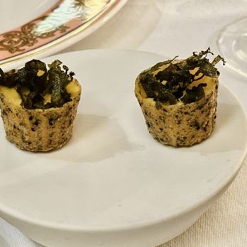 Acquerello - 12/28/2024 - amuse bouche seaweed tarts - Italian Near Me - San Francisco, California Acquerello - 12/28/2024 - amuse bouche seaweed tarts - Italian Near Me - San Francisco, California