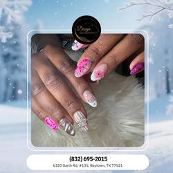Design Nails - Baytown - Celebrate 2026 with a bold statement! Shimmering stars and neon pink accents for a vibrant new beginning.  See you at the salon!