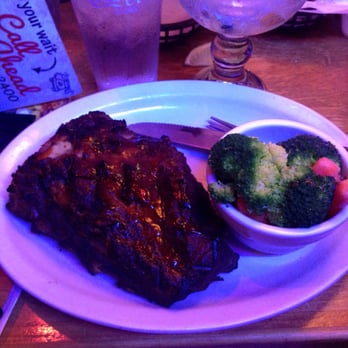 Texas Roadhouse - Half a slab of ribs and vegetables. - Steakhouses Near Me - Katy, Texas