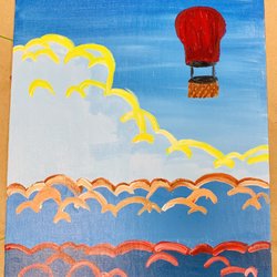 Katy Art School - Hot air balloon painting