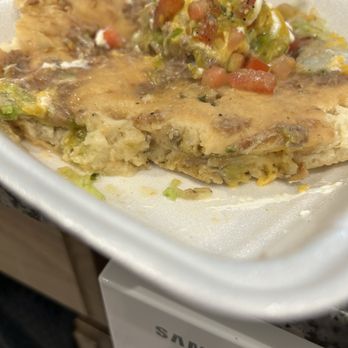 New Mexican Grill - This is not fry bread I ended up scraping the toppings off and threw it away. - New Mexican Cuisine Near Me - Gilbert, Arizona New Mexican Grill - This is not fry bread I ended up scraping the toppings off and threw it away. - New Mexican Cuisine Near Me - Gilbert, Arizona