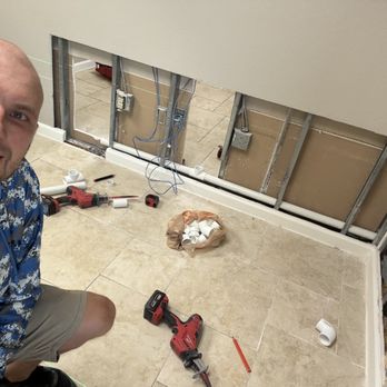 Pro Handy Services - Installed three hot/cold water and drain connections in the salon. Ran lines from the first to the second floor, cut drywall, drilled openin - Handyman Near Me - Cedar Park, Texas