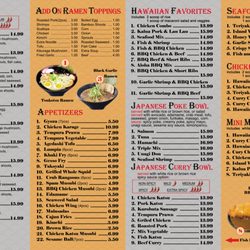 Kyoto Ramen And Hawaiian BBQ - Menu