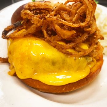 Pace's Steakhouse - Cheeseburger with crispy onions! - Steakhouses Near Me - Hauppauge, New York Pace's Steakhouse - Cheeseburger with crispy onions! - Steakhouses Near Me - Hauppauge, New York