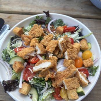 Down the Street - Crispy Chicken Cobb - Sports Bars Near Me - Houston, Texas