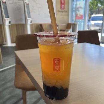 Gong Cha Dublin - Passion fruit green tea with tapioca. - Bubble Tea Near Me - Dublin, California Gong Cha Dublin - Passion fruit green tea with tapioca. - Bubble Tea Near Me - Dublin, California