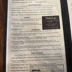 Rustic Café - Main menu
