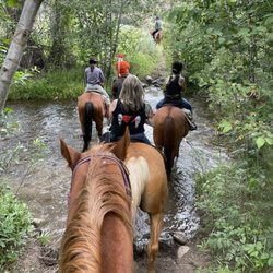 Over the Hill Outfitters - River crossing towards the end of the ride