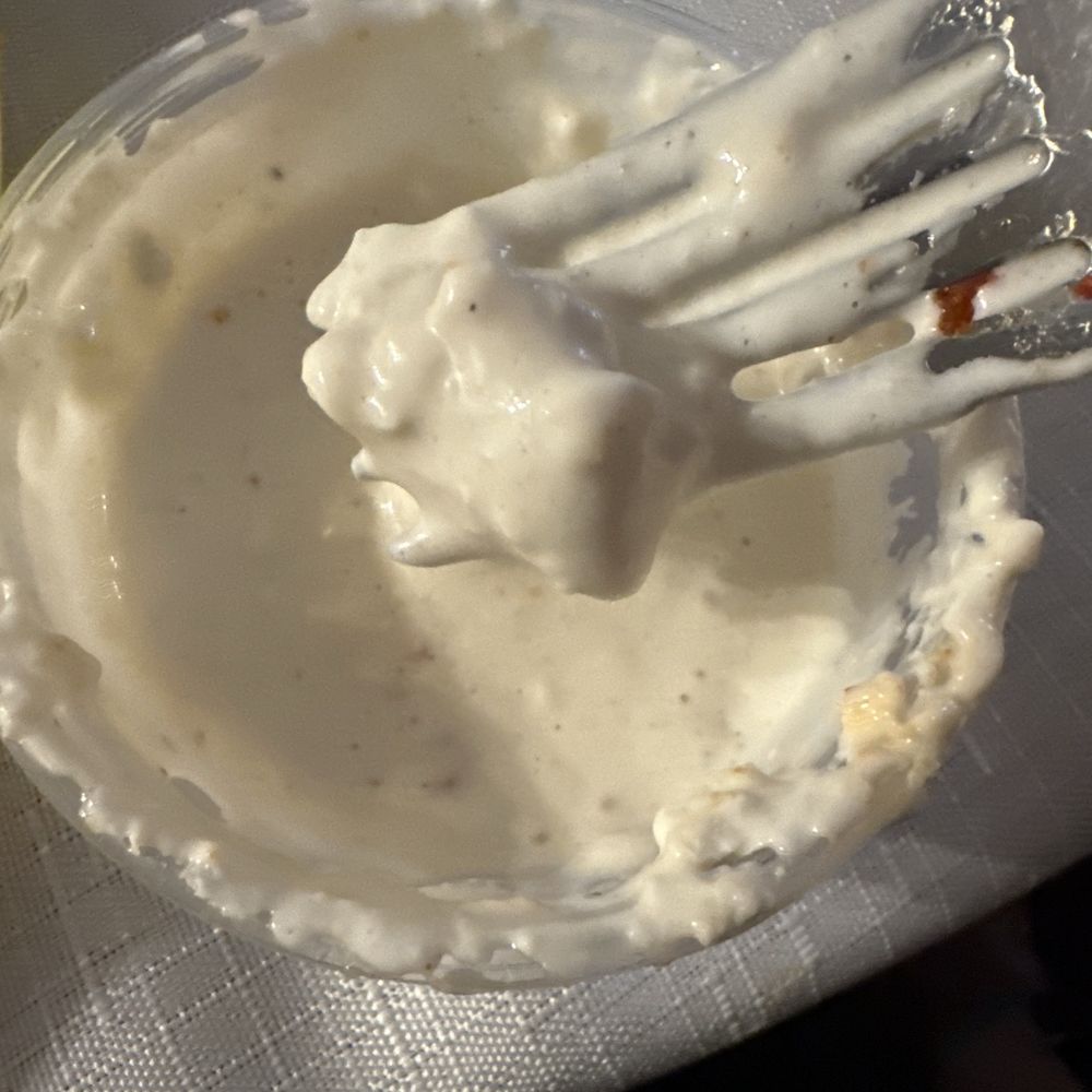 My ranch was very chunky and didn't taste good.