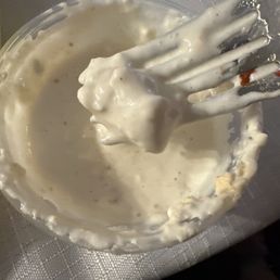 My ranch was very chunky and didn't taste good.