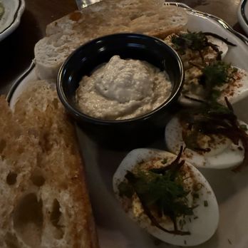 Riviera Bar - Scrumptious deviled eggs and toast - Wine Bars Near Me - Santa Barbara, California