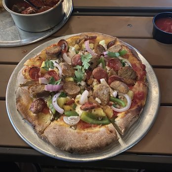 Pizza Hyena - This is kinda a create your own pizza I stared with the feeling anything pizza and added a few of my favorites! - Pizza Near Me - Surfside Beach, South Carolina