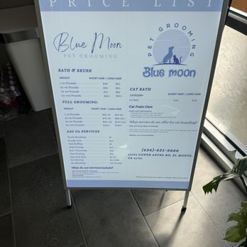 Bluemoon Pet Grooming - Price list - Pet Groomers Near Me - El Monte, California Bluemoon Pet Grooming - Price list - Pet Groomers Near Me - El Monte, California